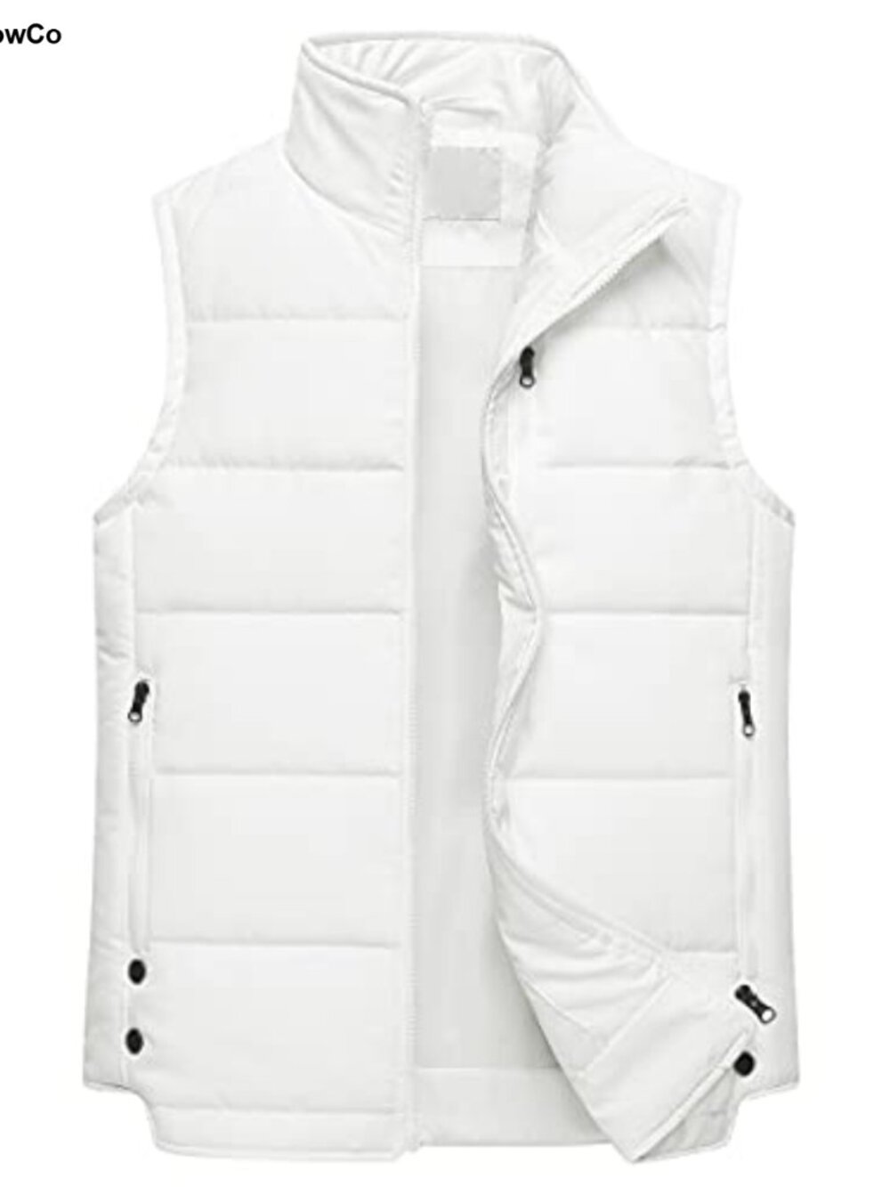 Women's Quilted Puffer Vest Stand Collar Sleeveless Outdoor Ski Warm